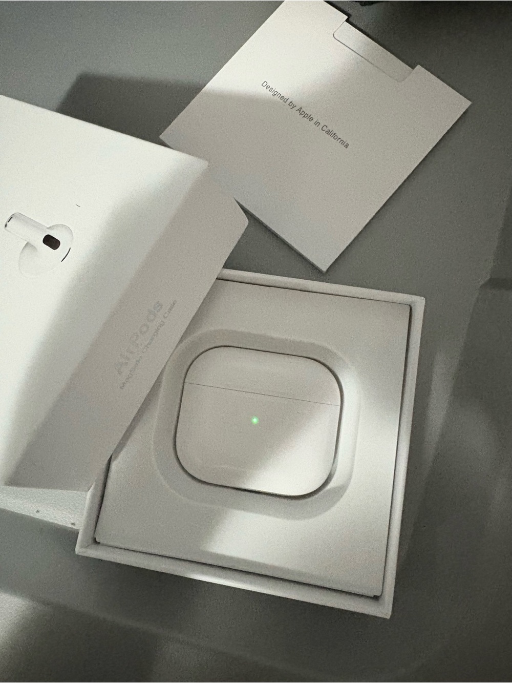 Apple AirPods Pro Charging Case in White with Green LED